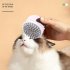 Cat Brush Electric Cat Grooming Massage Brush For Indoor Cats USB Rechargeable Silicone Cat Brushes For Shedding pink Electric model