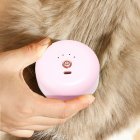 Cat Brush Electric Cat Grooming Massage Brush For Indoor Cats USB Rechargeable Silicone Cat Brushes For Shedding pink Electric model