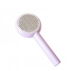Cat Brush For Shedding Dog Brush With Release Button Self Cleaning Hair Brush Hair Remover Tool Grooming Kit Pet Supplies purple