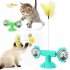 Cat  Carousel Pinwheel Pet Toy With Suctions Pet Funny Relieving Supplies Yellow