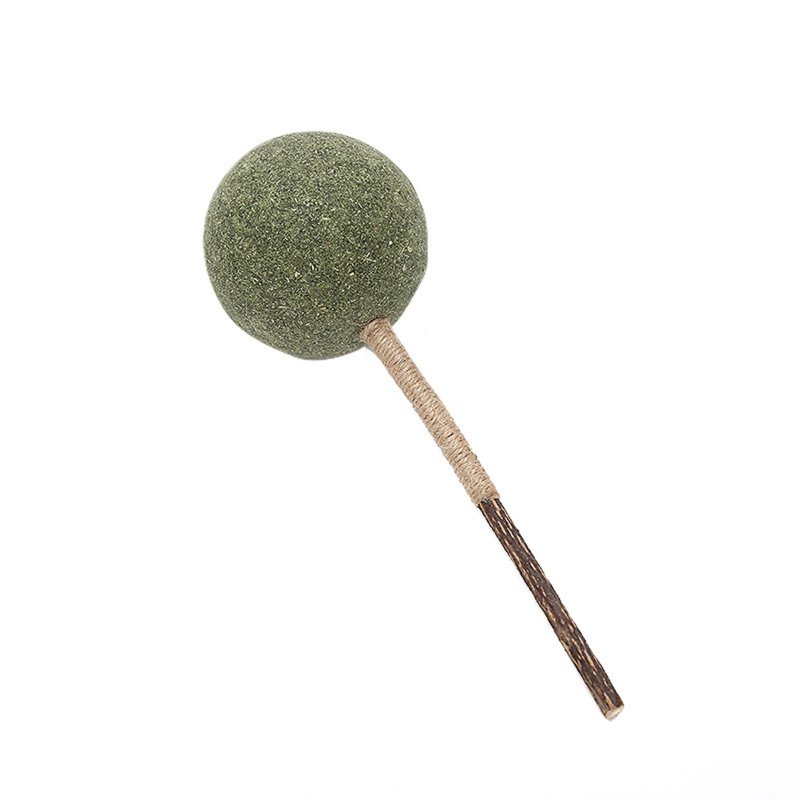 Cat Chew Toy Ball Toy Internal Solid Bite And Lick Resistant Grinding Teeth And Cleaning Teeth Interactive Cat Teething Ball For Indoor Outdoor Catnip Ball Lollipop【10cm】