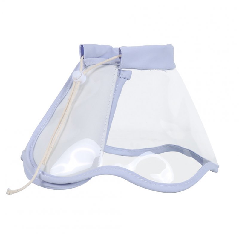 Cat Cone Collar Soft, Soft Cat Collar With Adjustable Drawstring, Lightweight, Soft, Comfortable Small Dog Cone Collar For Cats Stop Licking And Scratching Lavender purple + Clear pvc M
