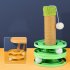Cat Diy Turntable Ball Bite resistant Scratch resistant Funny Teaser Stick Boredom Toys Pet Supplies yellow universal