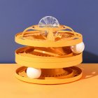 Cat Diy Turntable Ball Bite-resistant Scratch-resistant Funny Teaser Stick Boredom Toys Pet Supplies yellow universal