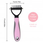 Cat Dog Hair Removal Comb Grooming Comb Double-sided Pet Shedding Brush Pet Pink