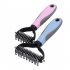 Cat Dog Hair Removal Comb Grooming Comb Double sided Stainless Steel Pet Shedding Brush Pet Supplies pink large opp bag