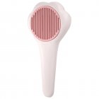 Cat Dog Pet Brush With Release One Push Button Paw-Shaped Self Cleaning Slicker Brush For Long Short Haired Cats Dogs Pink Paw comb(one-key removal)