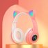 Cat Ear Wireless Headphones Over Ear Hi Fi Stereo Deep Bass Lighting Headset For Laptop PC Computer Mobile Phone Tablet blue