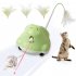 Cat Electric Teaser Stick With Feather Usb Rechargeable Infrared Automatic Toys For Indoor Cats green white 7 5 x 8 5 x 10cm
