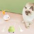 Cat Electric Teaser Stick With Feather Usb Rechargeable Infrared Automatic Toys For Indoor Cats green white 7 5 x 8 5 x 10cm