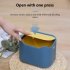 Cat Excrement Trash Can Fully Enclosed Smell Proof Detachable Cat Litter Disposal Bin Cat Toilet Cat Litter Special Garbage Can Excrement Supplies white yellow