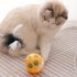 Cat Feather Toys Catnip Spring Feathers Tumbler Balls Indoor Cat Interactive Toys For Relieving Stress Lemon yellow  mixed  boxed