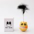 Cat Feather Toys Catnip Spring Feathers Tumbler Balls Indoor Cat Interactive Toys For Relieving Stress Lemon yellow  mixed  boxed
