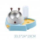 Cat Feeding Water Bowl Neck Protective Automatic Large Capacity Anti-overturning Pet Supplies blue