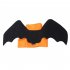 Cat Halloween Costume Set Bat Wing Harness Vest Clothes Crow Headdress Triangular Scarf Kerchief Collar Pet Accessories 3 Piece set purple one size