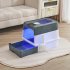 Cat Litter Box With UVC Ultraviolet Function  Large Enclosed Top Entry Anti Splashing Litter Box With Lid  Convenient Auto Off  Drawer Type Toilet gray large