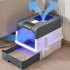 Cat Litter Box With UVC Ultraviolet Function  Large Enclosed Top Entry Anti Splashing Litter Box With Lid  Convenient Auto Off  Drawer Type Toilet gray large