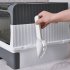 Cat Litter Box With UVC Ultraviolet Function  Large Enclosed Top Entry Anti Splashing Litter Box With Lid  Convenient Auto Off  Drawer Type Toilet gray large