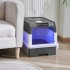 Cat Litter Box With UVC Ultraviolet Function  Large Enclosed Top Entry Anti Splashing Litter Box With Lid  Convenient Auto Off  Drawer Type Toilet gray large