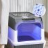 Cat Litter Box With UVC Ultraviolet Function  Large Enclosed Top Entry Anti Splashing Litter Box With Lid  Convenient Auto Off  Drawer Type Toilet gray large
