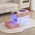 Cat Litter Box With UVC Ultraviolet Function  Large Enclosed Top Entry Anti Splashing Litter Box With Lid  Convenient Auto Off  Drawer Type Toilet gray large