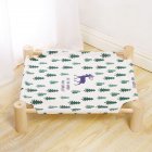 Cat Natural Wooden Bed Summer Cool Breathable Removable Washable Bed