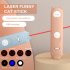 Cat Retractable Laser pen Usb Rechargeable Double Head Funny Cat Stick Toys with High Elastic Sling Orange