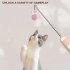 Cat Retractable Laser pen Usb Rechargeable Double Head Funny Cat Stick Toys with High Elastic Sling Orange