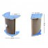Cat Scratcher Cat Scratch Pad Wtih Cat Teaser Plush Ball Thickened Wear resistant Corrugated Paper Replaceable Cat Scratch Board For Indoor mouth model blue blu