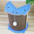 Cat Scratcher Cat Scratch Pad Wtih Cat Teaser Plush Ball Thickened Wear resistant Corrugated Paper Replaceable Cat Scratch Board For Indoor mouth model blue blu