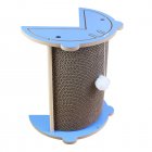 Cat Scratcher Cat Scratch Pad Wtih Cat Teaser Plush Ball Thickened Wear-resistant Corrugated Paper Replaceable Cat Scratch Board For Indoor mouth model blue blue