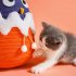 Cat Scratcher With Sisal Rope Ball Chicken Shape Tumbler Cats Scratching Ball Interactive Toys Pet Supplies For Cats Kittens as shown