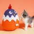 Cat Scratcher With Sisal Rope Ball Chicken Shape Tumbler Cats Scratching Ball Interactive Toys Pet Supplies For Cats Kittens as shown