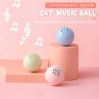 Cat Squeak Ball Built In Switch Anti-boring Music Interactive Toys Catnip Training Toy Pet Product 3pcs blue green pink