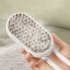 Cat Steam Brush 3 In 1 Pet Cleaning Steam Brush With 84 Massage Soft Teeth Steam Hair Removal Comb No Static Electricity No Flying Hair For All Pets Khaki Pet s