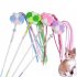 Cat Stick Teaser Rod Feather Bell Tassel Cat Teeth Grinding Toy Colorful cloth strips L