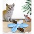 Cat Tableware Petal Shape Multi grid Plastic Pet Utensils Feeding and Water Bowl blue