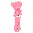Cat Teaser Stick 5 Pattern Usb Rechargeable Infrared Light Multifunctional Pet Comb Pet Training Supplies Pink Two in one