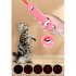 Cat Teaser Stick 5 Pattern Usb Rechargeable Infrared Light Multifunctional Pet Comb Pet Training Supplies Pink Three in one