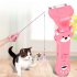 Cat Teaser Stick 5 Pattern Usb Rechargeable Infrared Light Multifunctional Pet Comb Pet Training Supplies Pink Three in one