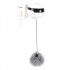 Cat Teaser Stick Electric Automatic Lifting Cat Toys Funny Hairy Ball Interactive Lifting Ball Toys white  with accessories 