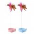 Cat Teaser Stick Pet Collar With Bells Feather Bite resistant Feather Fishing Rod For Indoor Cats blue