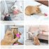 Cat Teaser Stick Pet Collar With Bells Feather Bite resistant Feather Fishing Rod For Indoor Cats pink