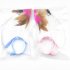 Cat Teaser Stick Pet Collar With Bells Feather Bite resistant Feather Fishing Rod For Indoor Cats blue