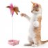 Cat Teaser Stick Pet Collar With Bells Feather Bite resistant Feather Fishing Rod For Indoor Cats blue