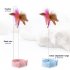 Cat Teaser Stick Pet Collar With Bells Feather Bite resistant Feather Fishing Rod For Indoor Cats blue