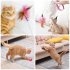 Cat Teaser Stick Pet Collar With Bells Feather Bite resistant Feather Fishing Rod For Indoor Cats pink