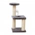 Cat Tree Cat Tower Three column Three layer Square Cat Climbing Platform Jumping Toy For Kitten grey 20 x 20 x 40 cm