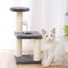 Cat Tree Cat Tower Three-column Three-layer Square Cat Climbing Platform Jumping Toy For Kitten grey 20 x 20 x 40 cm