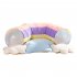 Cat Tunnel Bed Cat Tubes And Tunnels With Teddy Velvet Cushion Removable Cathole Tube Kitten Puppy Tunnel Bed Pet Snuggery Hideout For Rabbit Small Dog Rainbow 